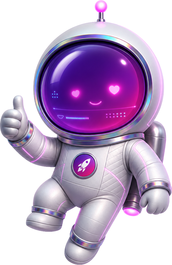 DiSpace astronaut mascot