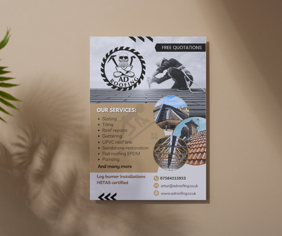 AD Roofing - ulotka reklamowa