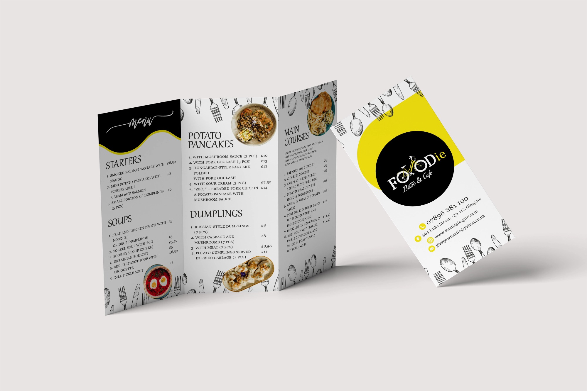 Foodie Bistro & Cafe - ulotka trifold